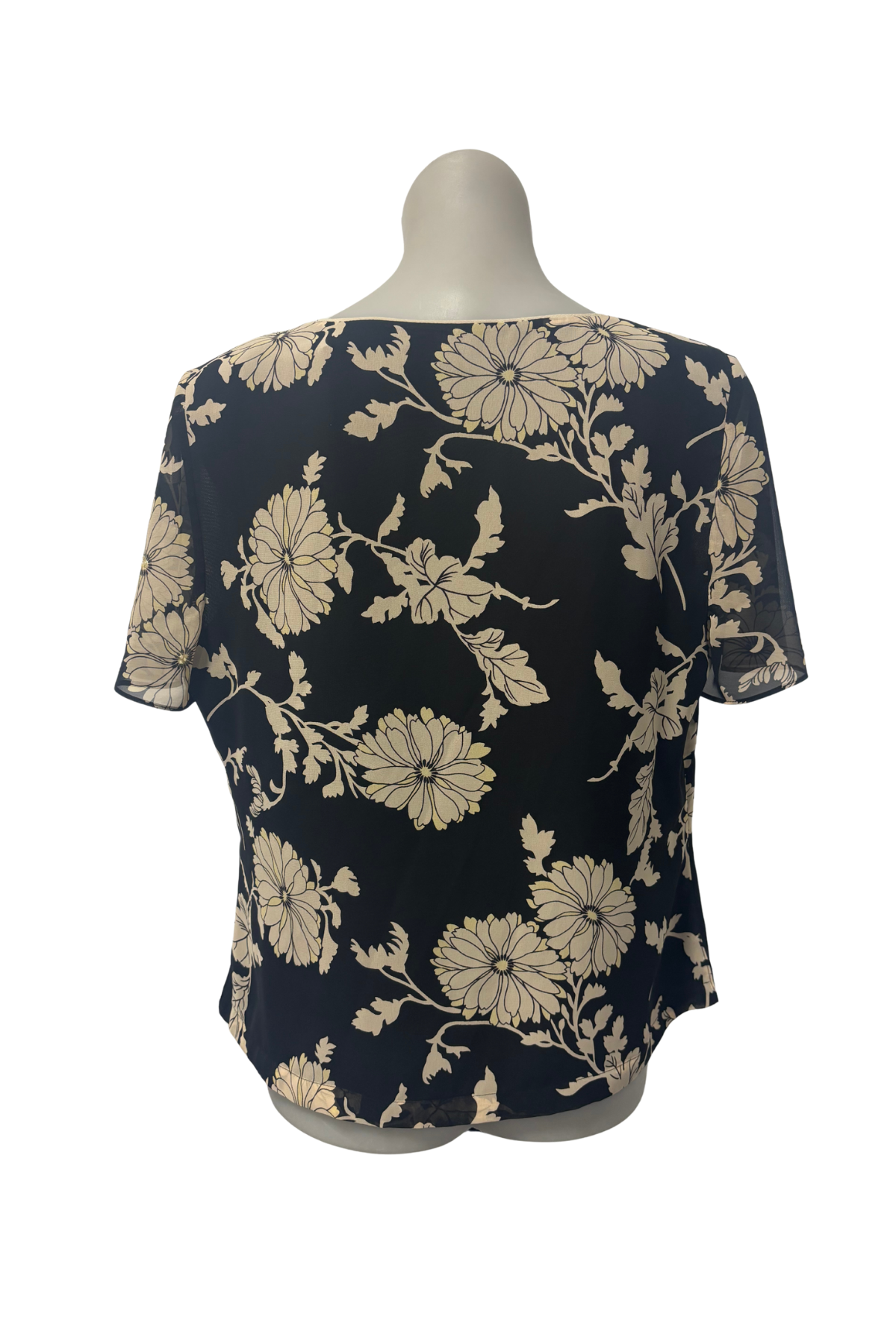 Jacques Vert floral beaded blouse, 14
