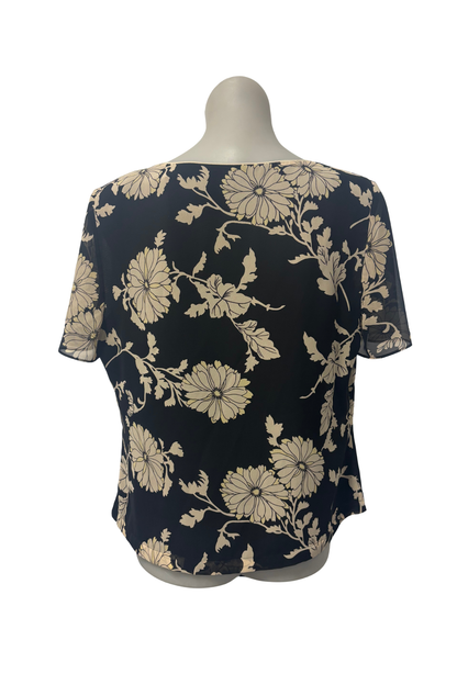 Jacques Vert floral beaded blouse, 14