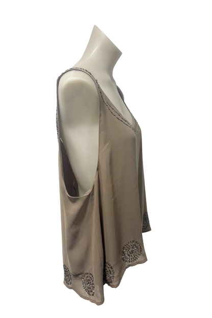 Fate brown beaded tank top, 12