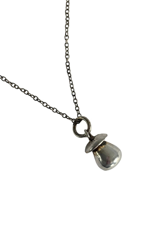 925 Silver mushroom necklace