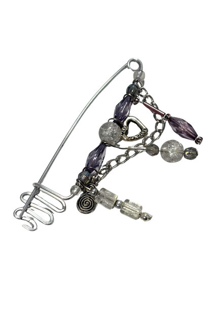 Large dangly charm pin