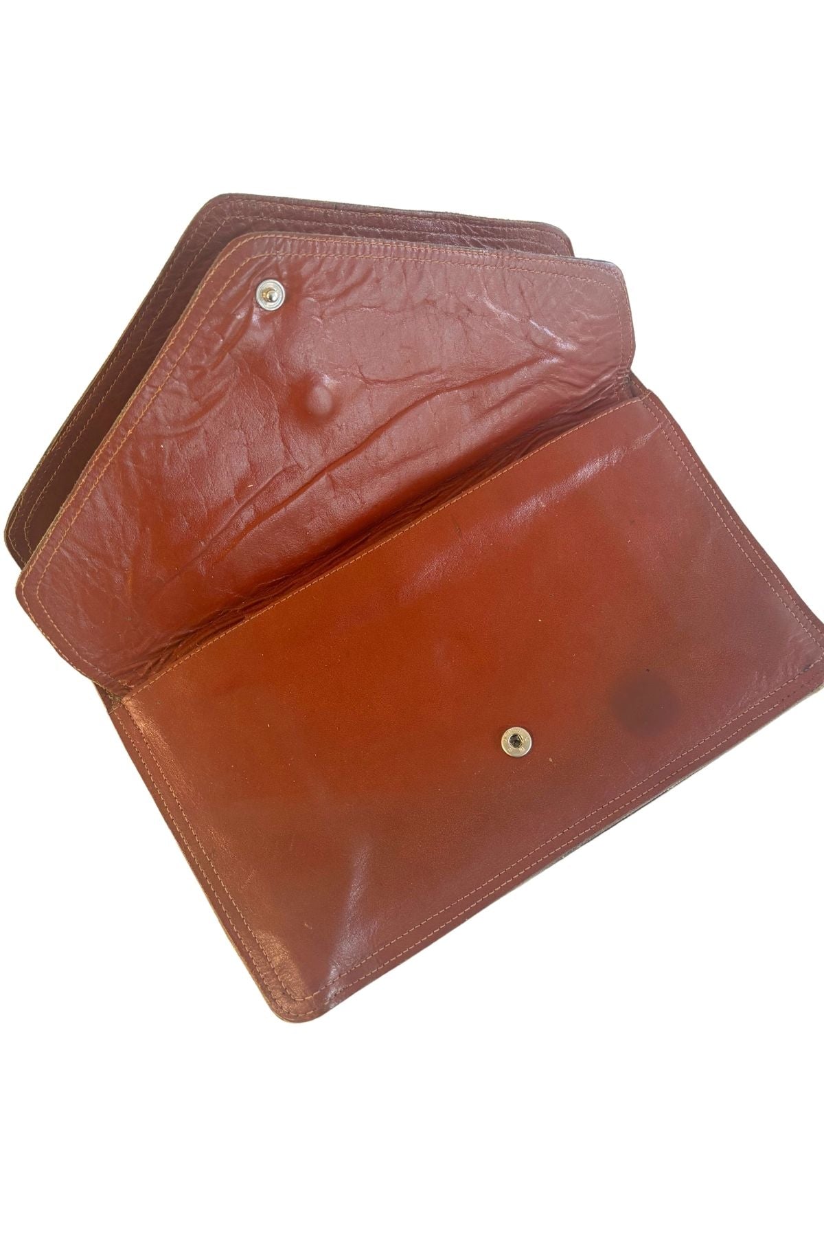 Genuine leather envelope clutch bag