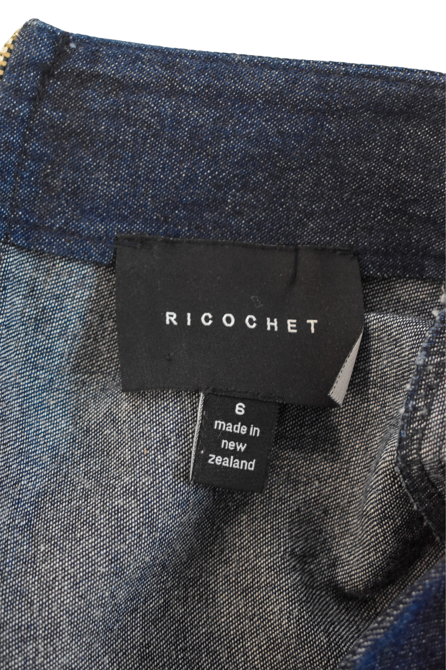 Ricochet NZ made denim mini skirt, 6