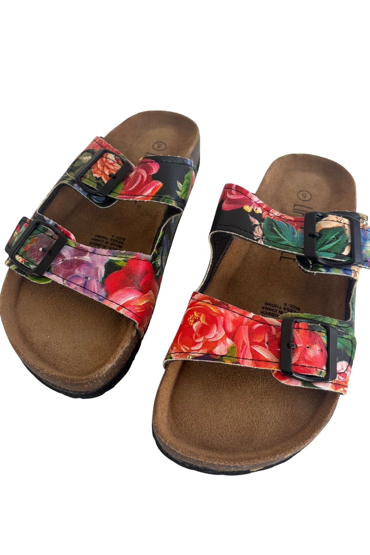 Life & Sole floral slide sandals, 5