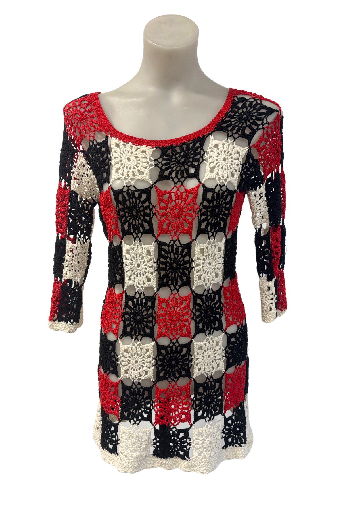 Handmade crochet dress, S