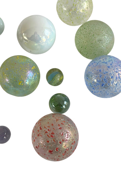 Retro various size marbles bundle