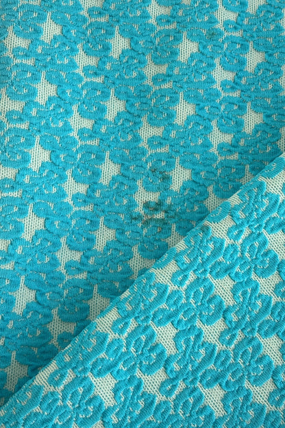 Textured blue fabric