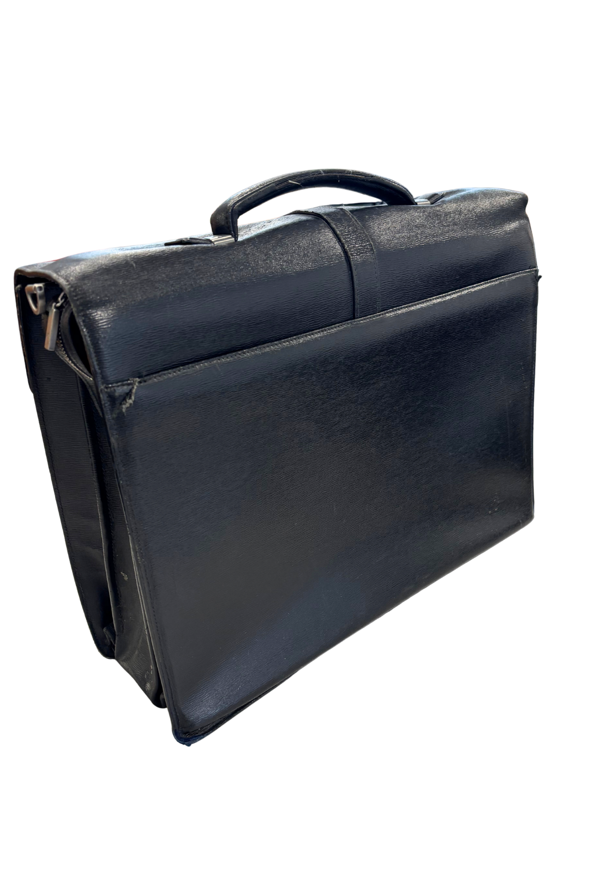 Mont Blanc black leather briefcase