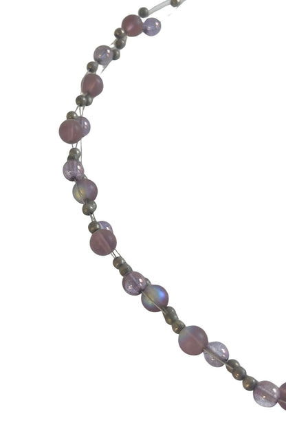 Groovy Y2K glass bead wire necklace