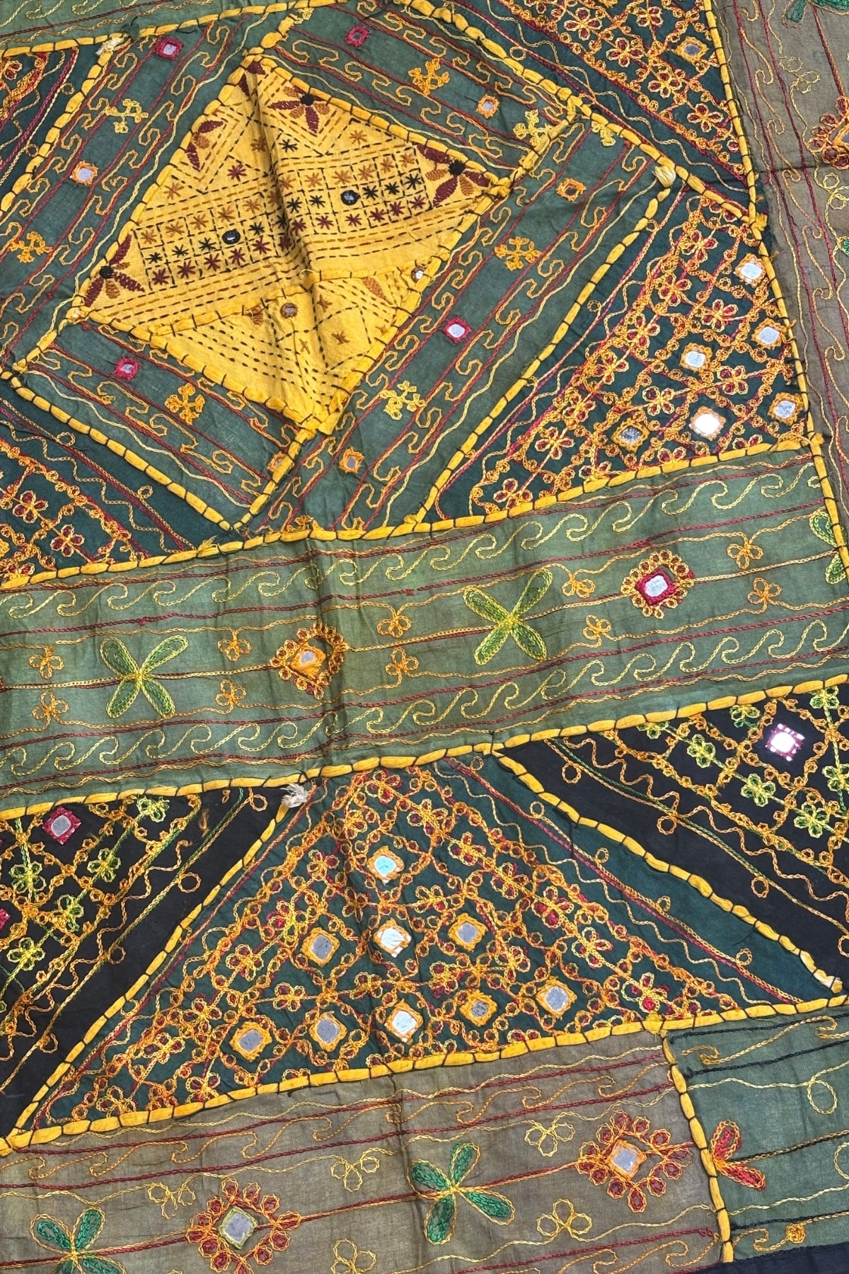 Funky embroidered mirrors tapestry