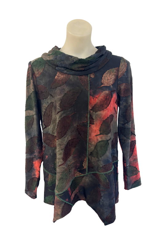 Mesmerise autumn leaves turtleneck, S