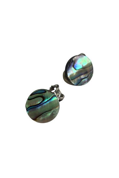 Paua Shell clip on earrings
