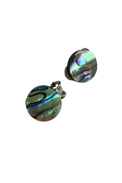 Paua Shell clip on earrings