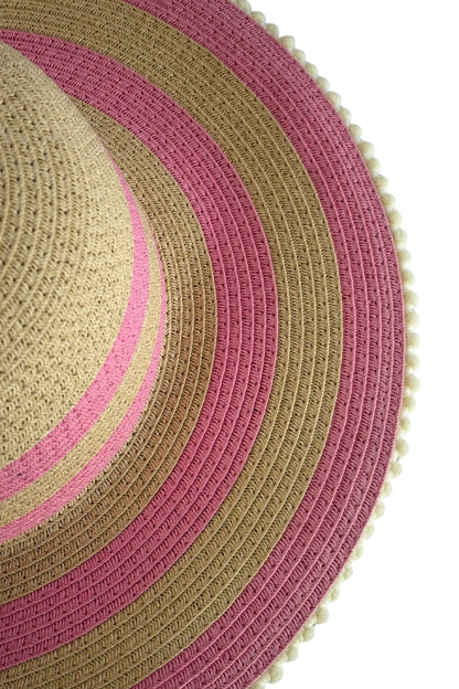 Young Original pink wide brim sun hat