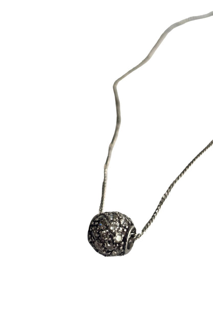 925 Silver glitzy charm necklace