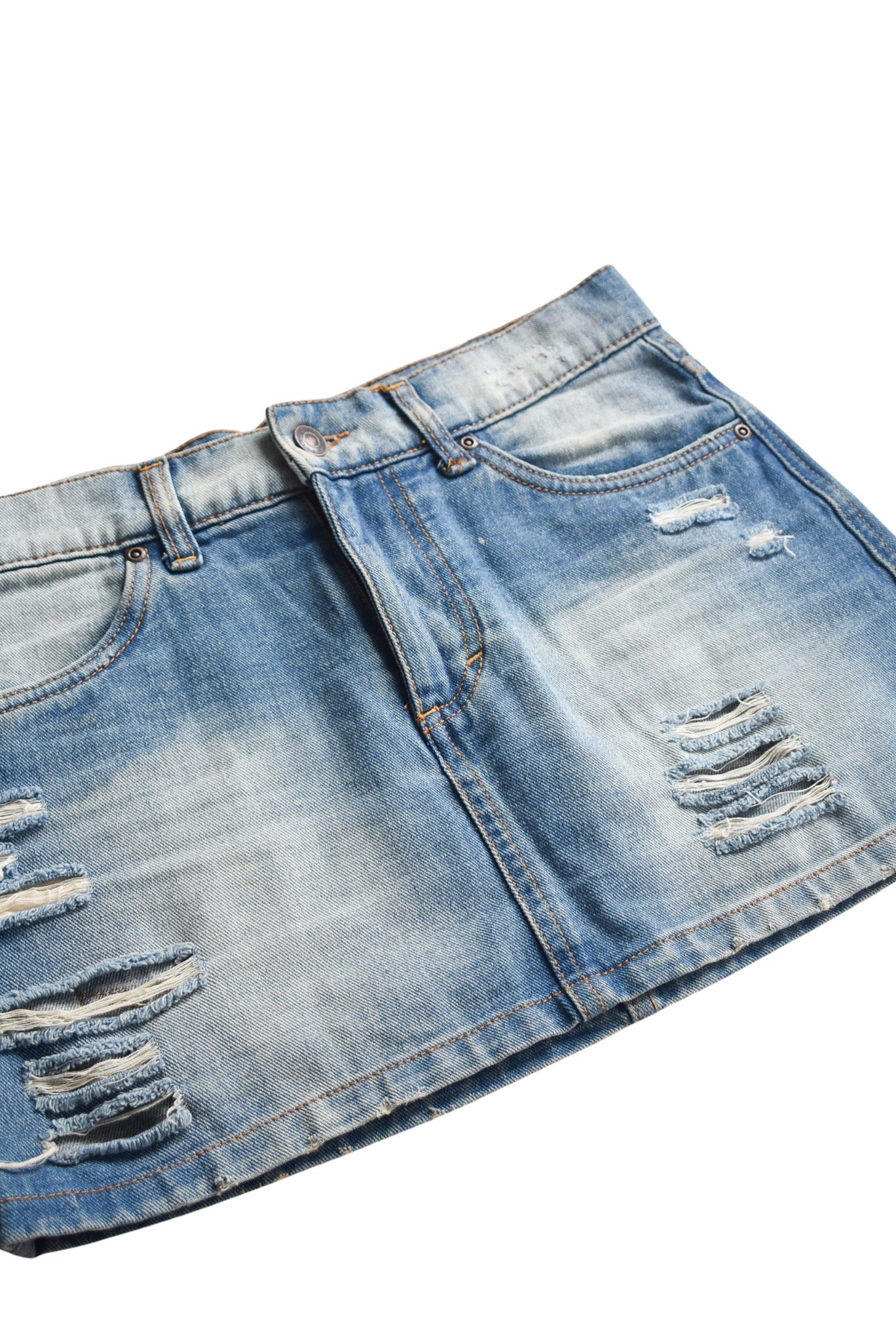 Old school rusty denim mini skirt, 6