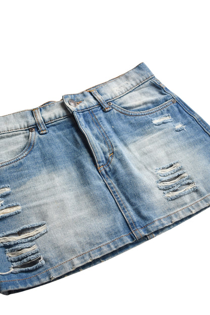 Old school rusty denim mini skirt, 6