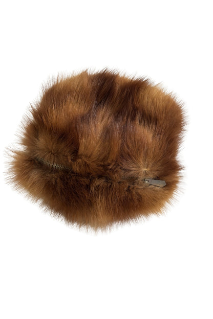 Fur zipper pouch