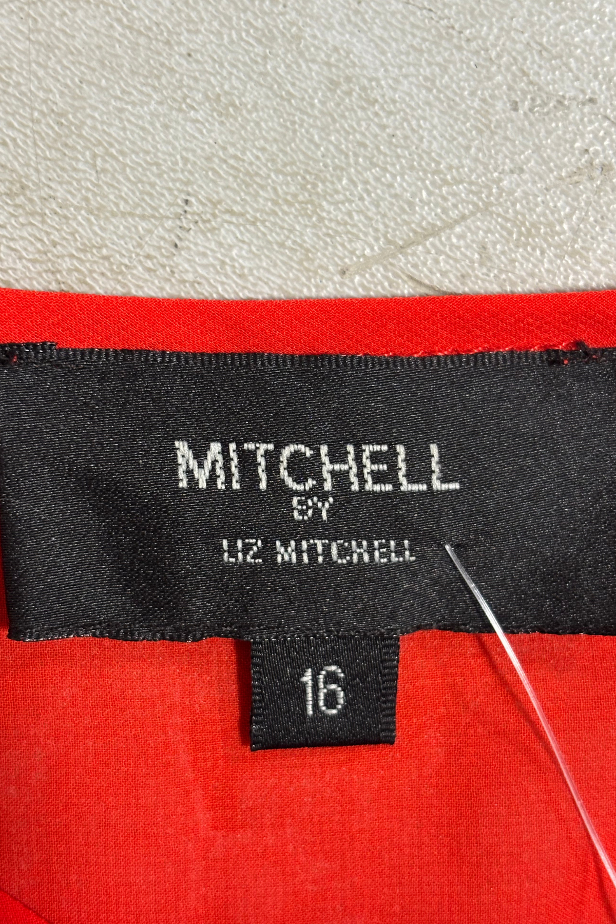 Mitchell by Liz Mitchell red lightweight dress, 16