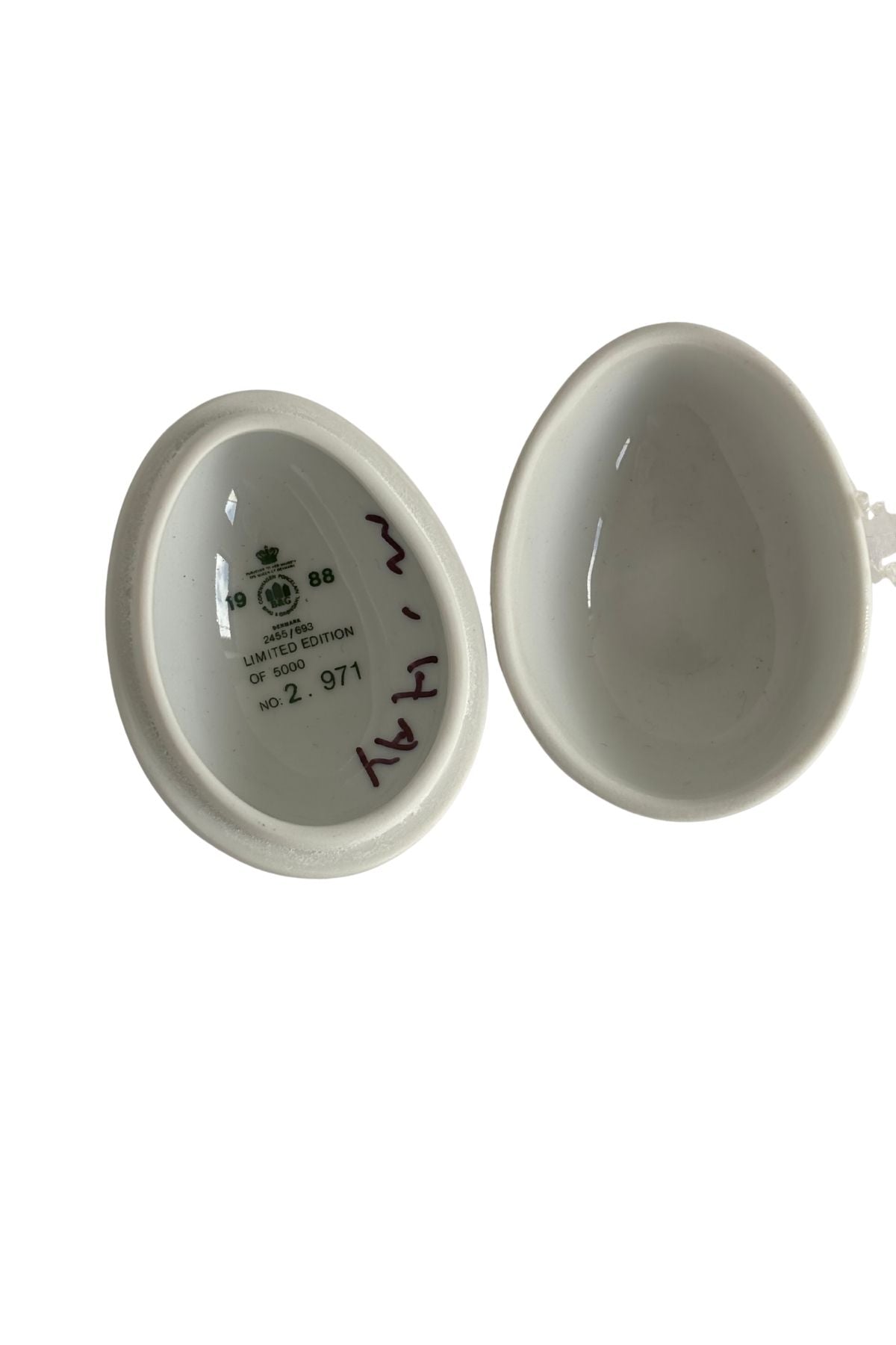 Copenhagen Porcelain Floral porcelain egg Limited Edition