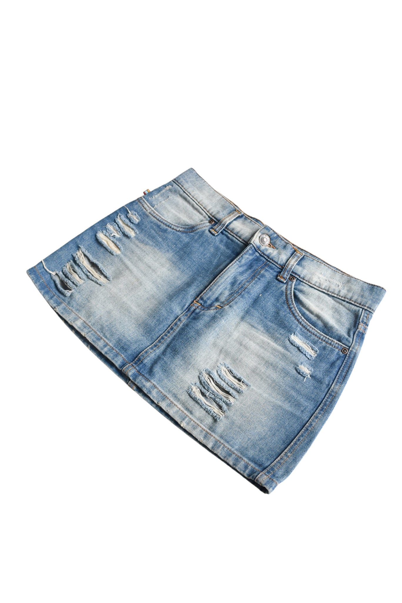 Old school rusty denim mini skirt, 6
