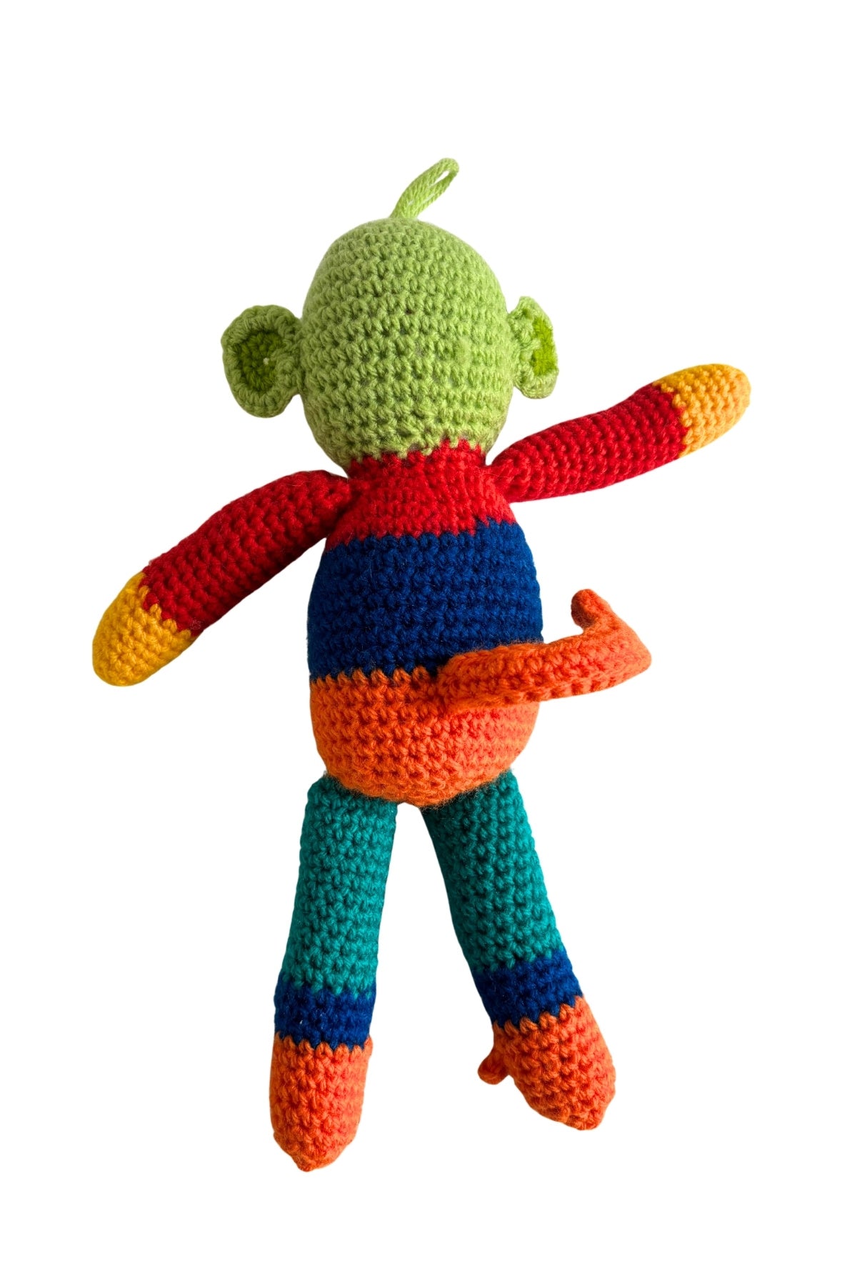 Funky monkey knitted teddy bear