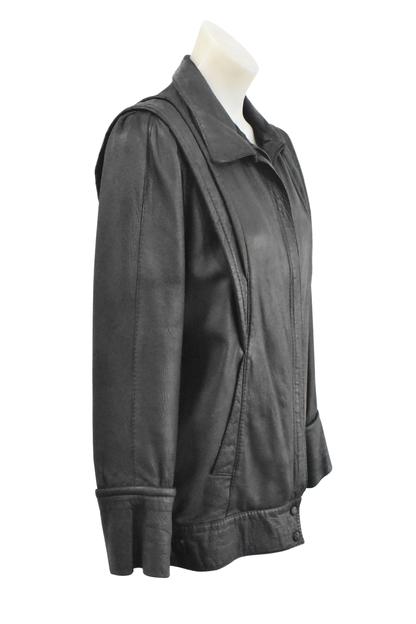 1990's Macalisters Christchurch made faux leather jacket, M