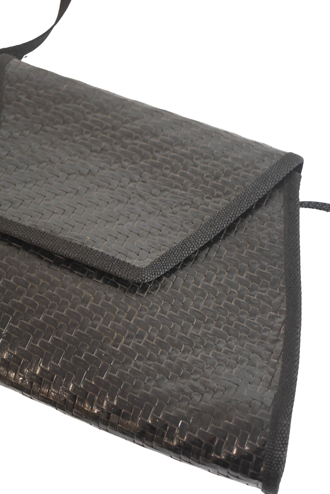 Italian made woven shoulder bag