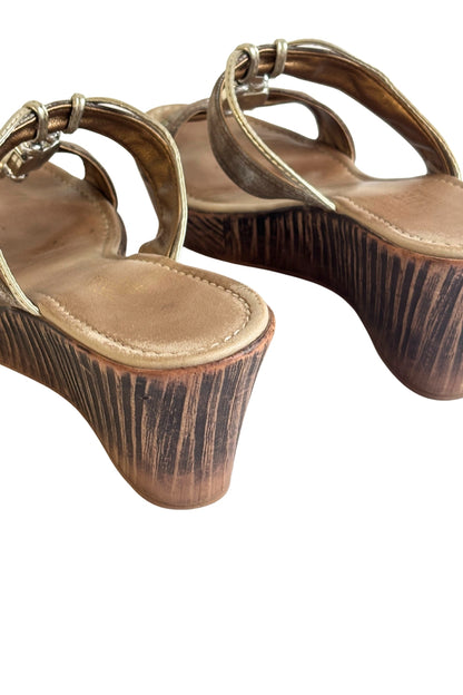 Laura D'este Italian made sparkly wedges, 39