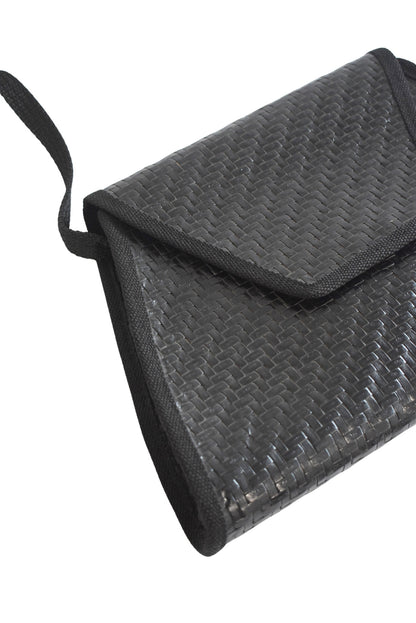 Italian made woven shoulder bag