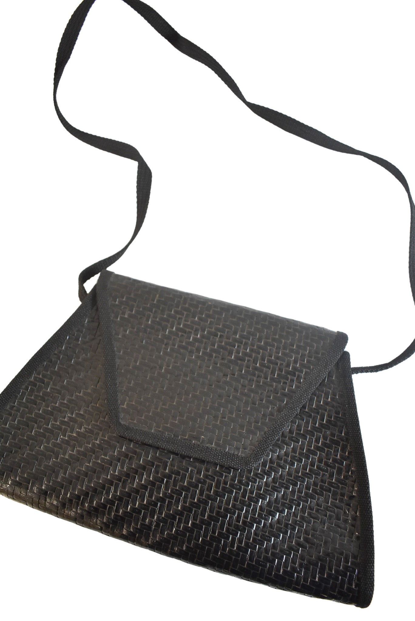 Italian made woven shoulder bag