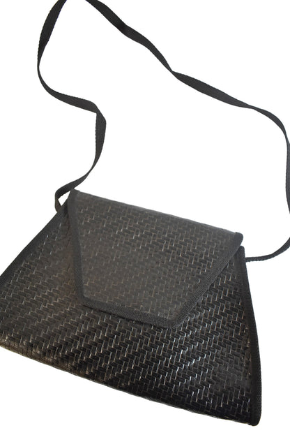 Italian made woven shoulder bag