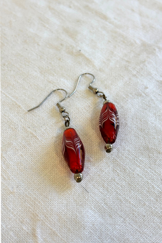 Glass bead earrings