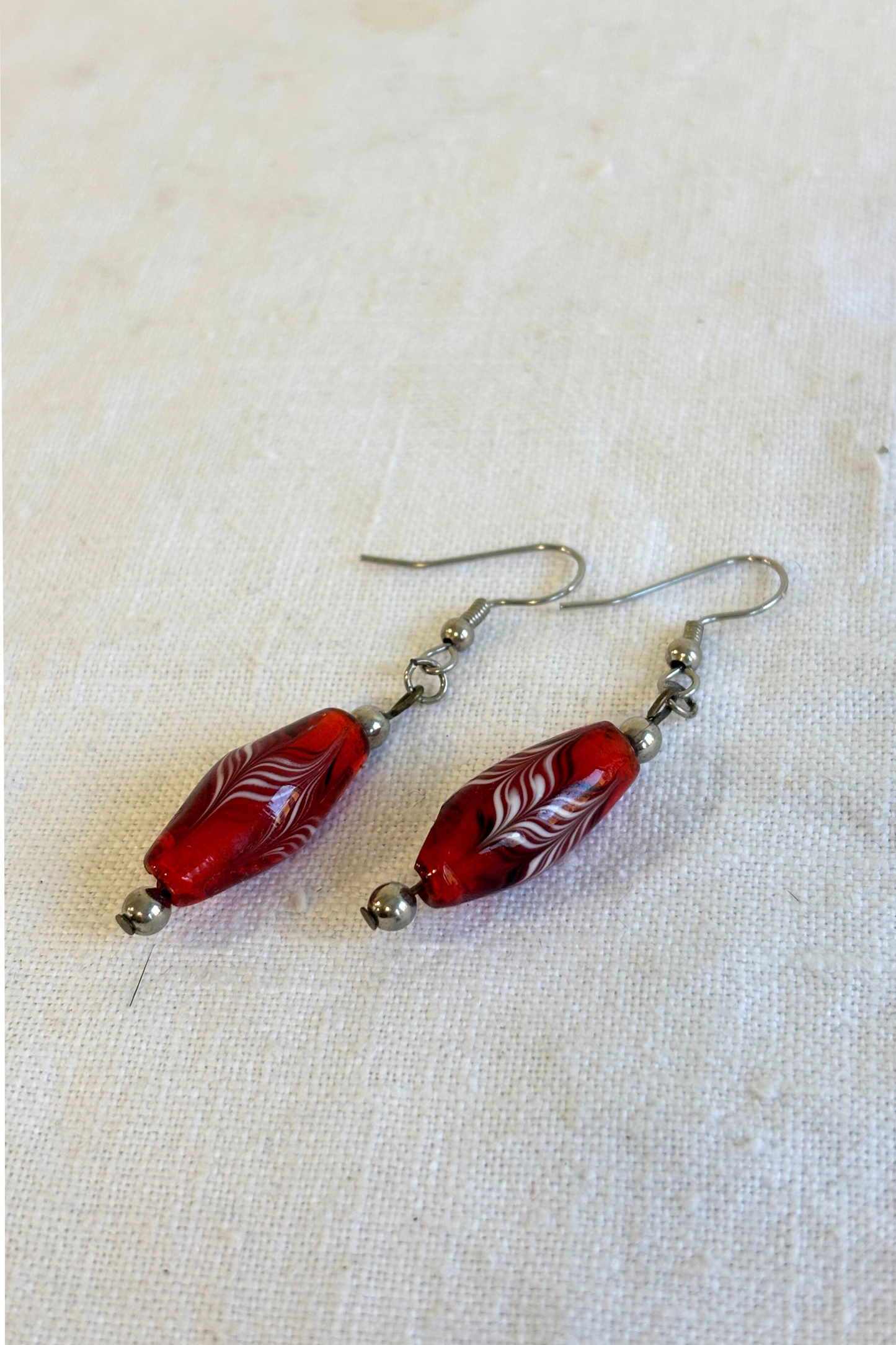 Glass bead earrings