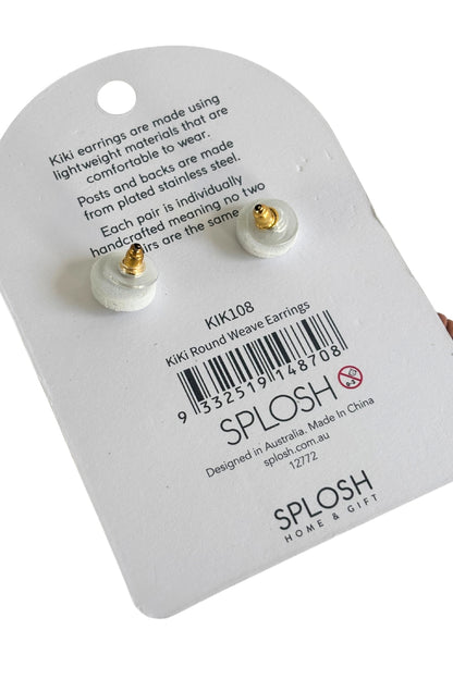Kiki round weave earrings