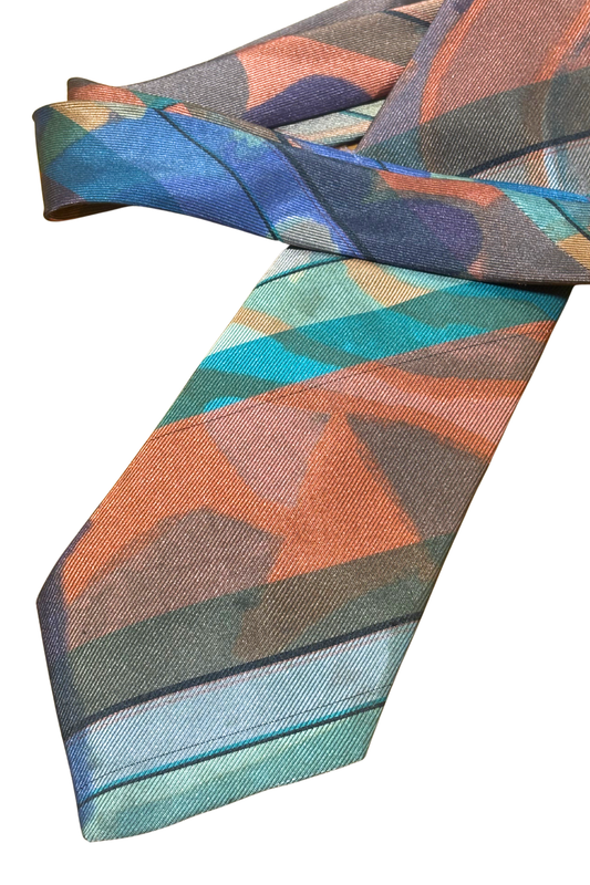 Bottinelli Italy retro patterned tie