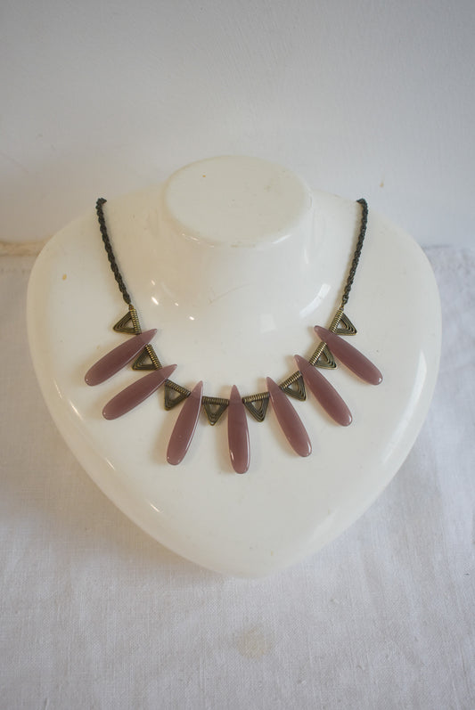 Art deco tribal necklace
