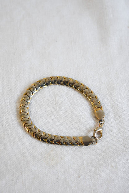 Thick S-chain bracelet