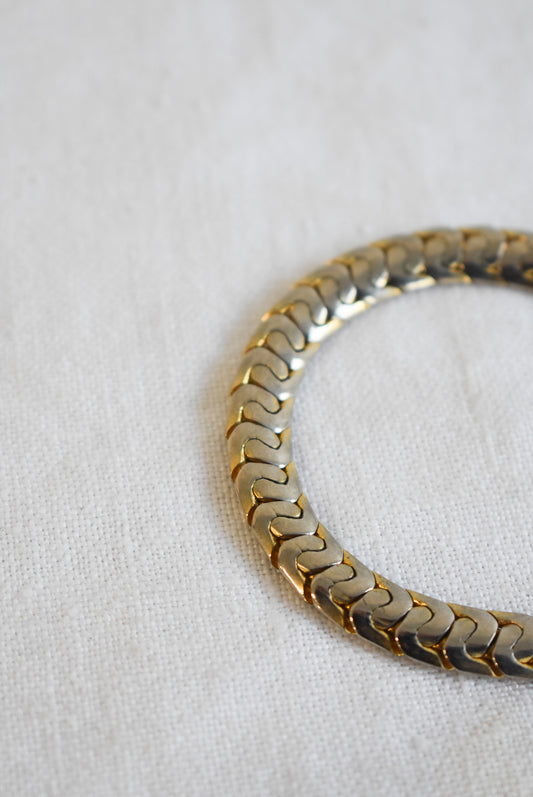 Thick S-chain bracelet