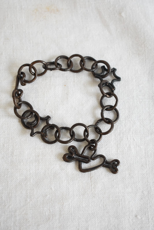 Funky wire charm bracelet