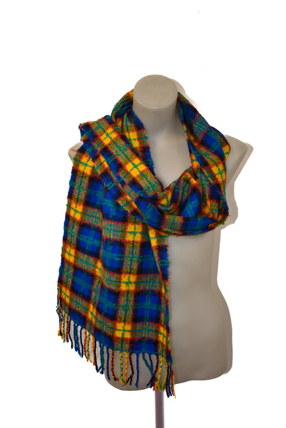 Vintage Italian made tartan scarf