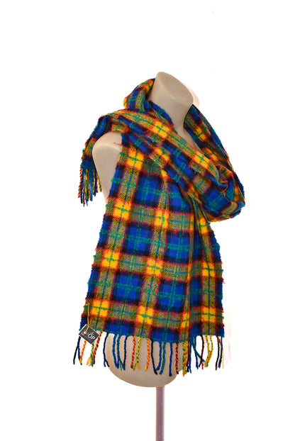 Vintage Italian made tartan scarf
