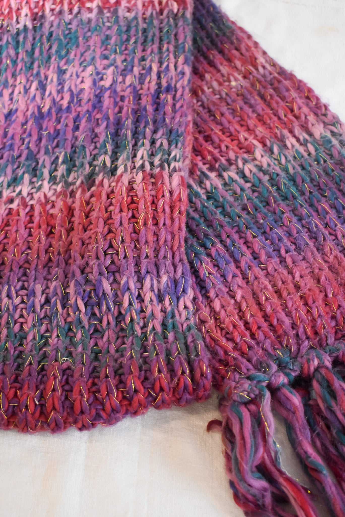 Gold thread chunky knit