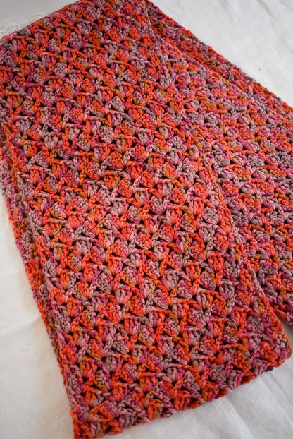 Beautiful crochet pink scarf