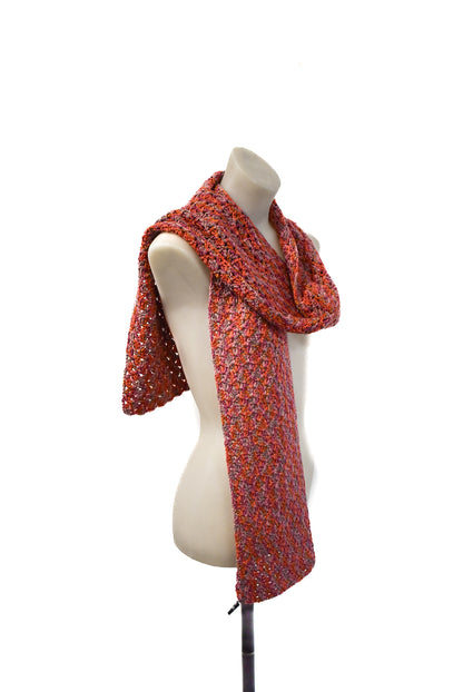 Beautiful crochet pink scarf