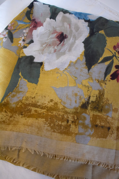 Fall vibes floral shawl