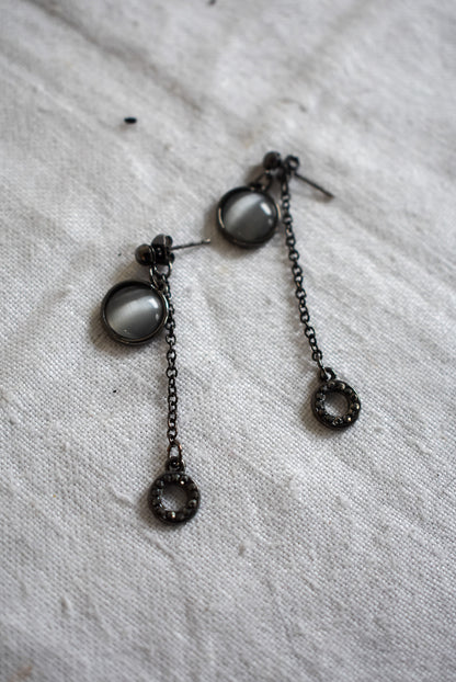 Funky circle drop studs