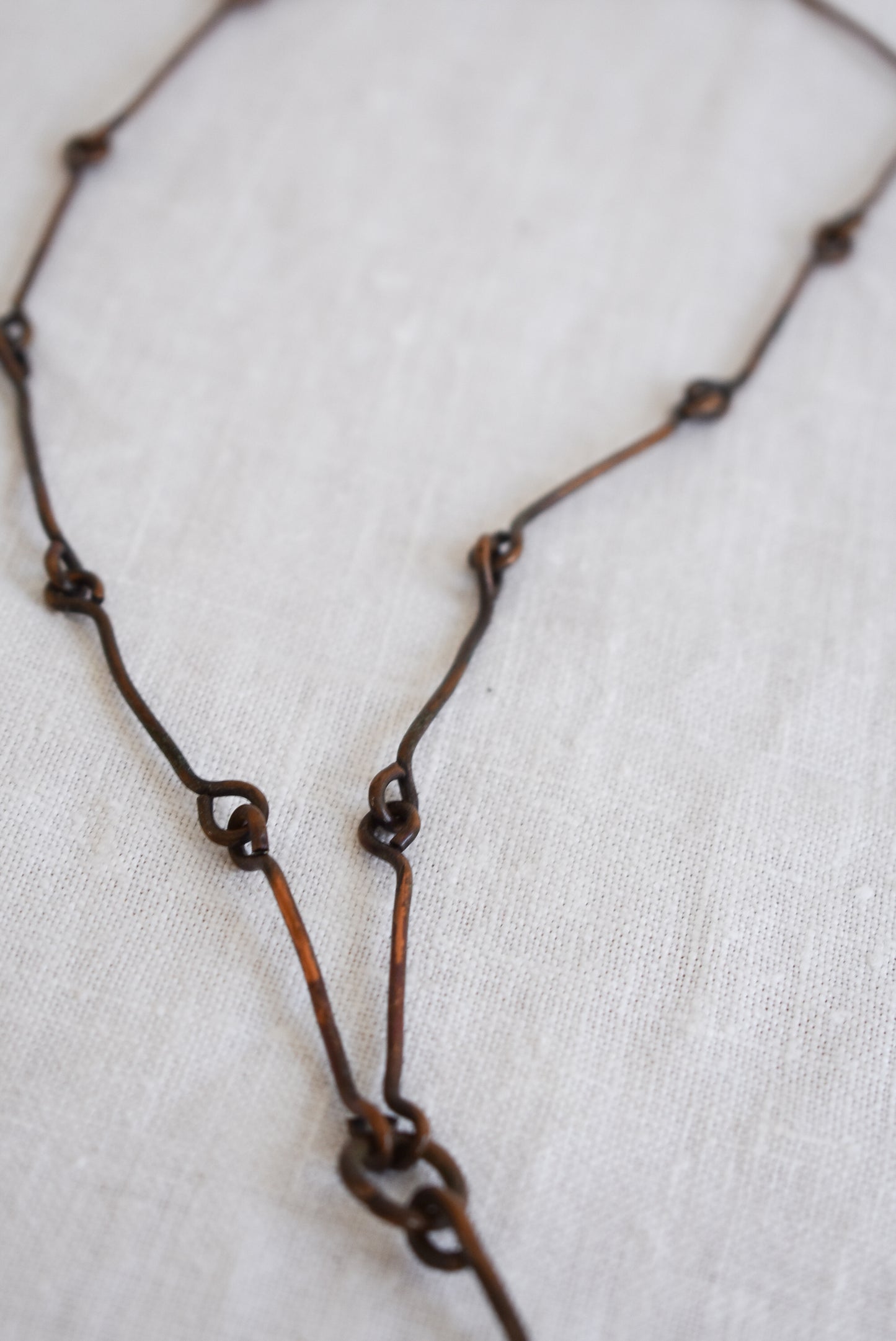 Bronze wire statement necklace