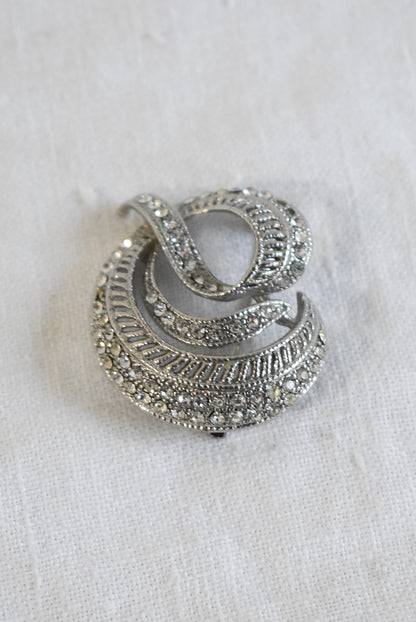 Glitz + glam circular brooch