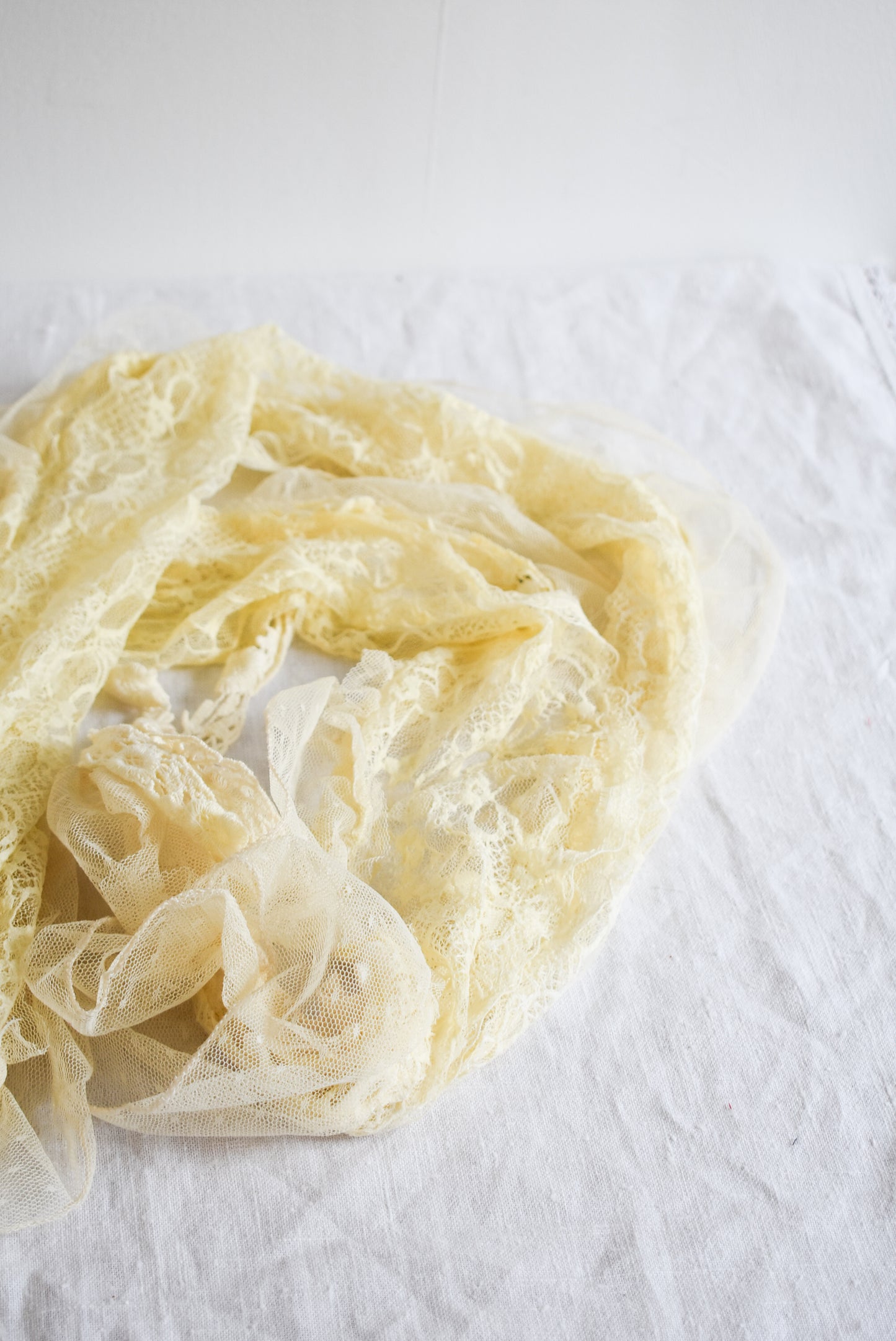 White Lace crochet scarf